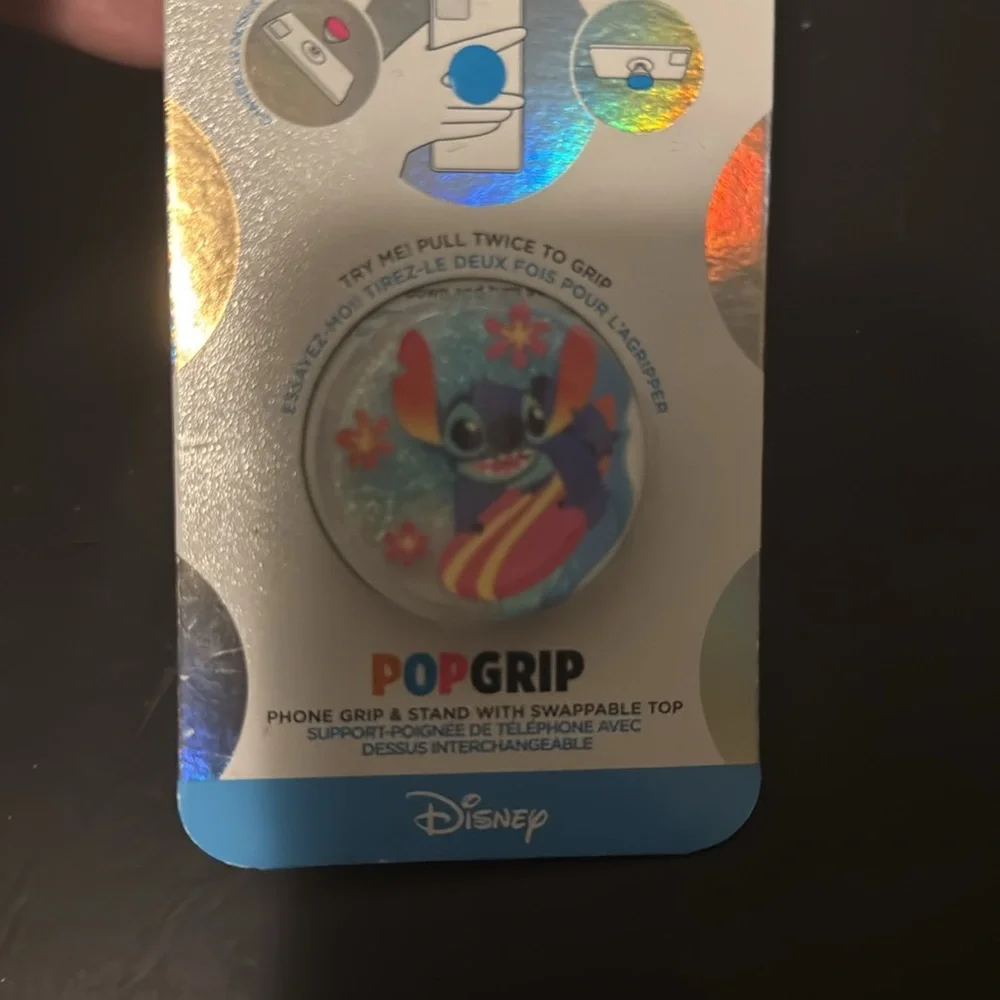 Disney PopSockets PopGrip - Blue Stitch Tidepool Surfboard New